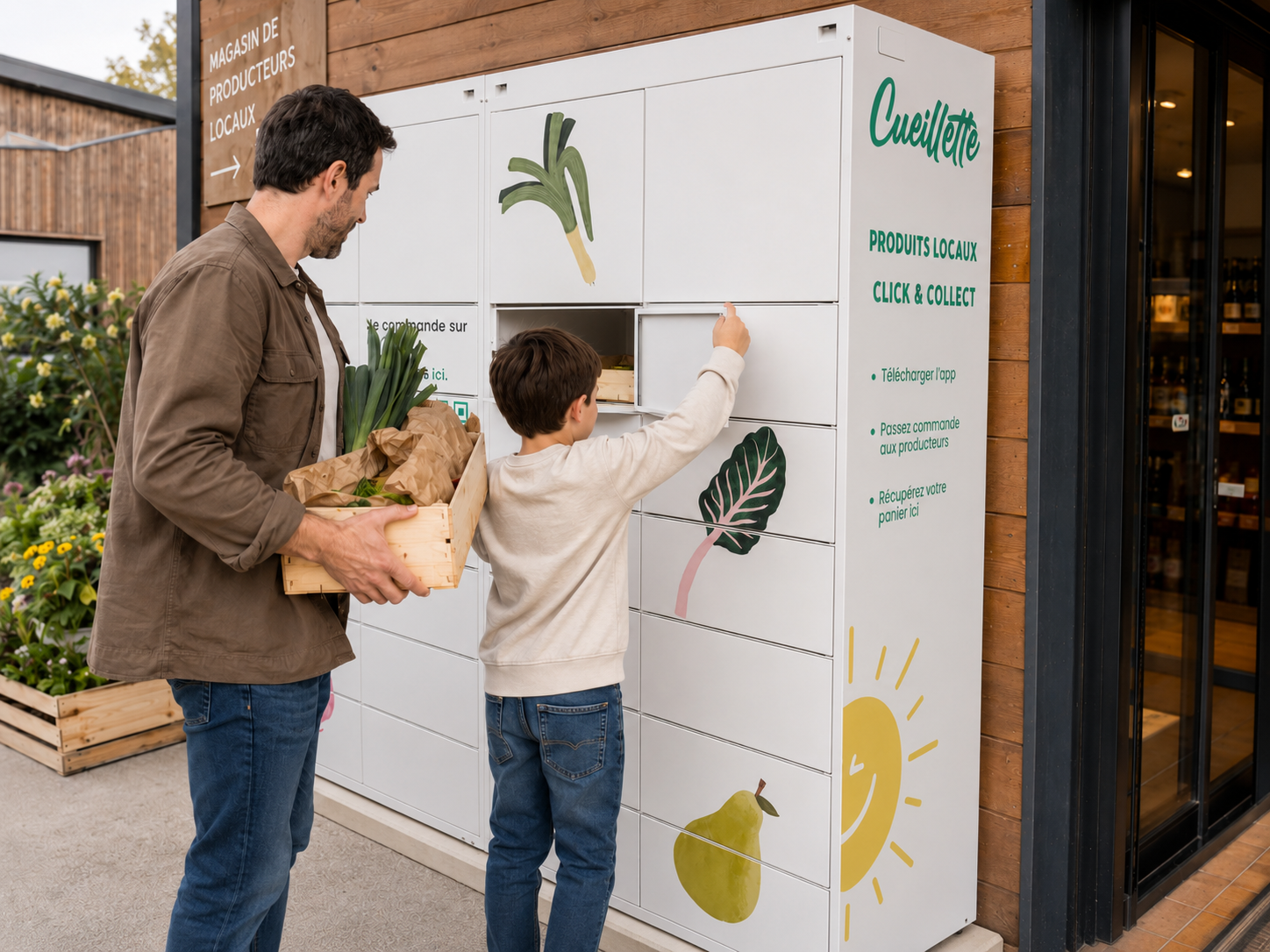 Casier installé dans un lieu accessible aux habitants