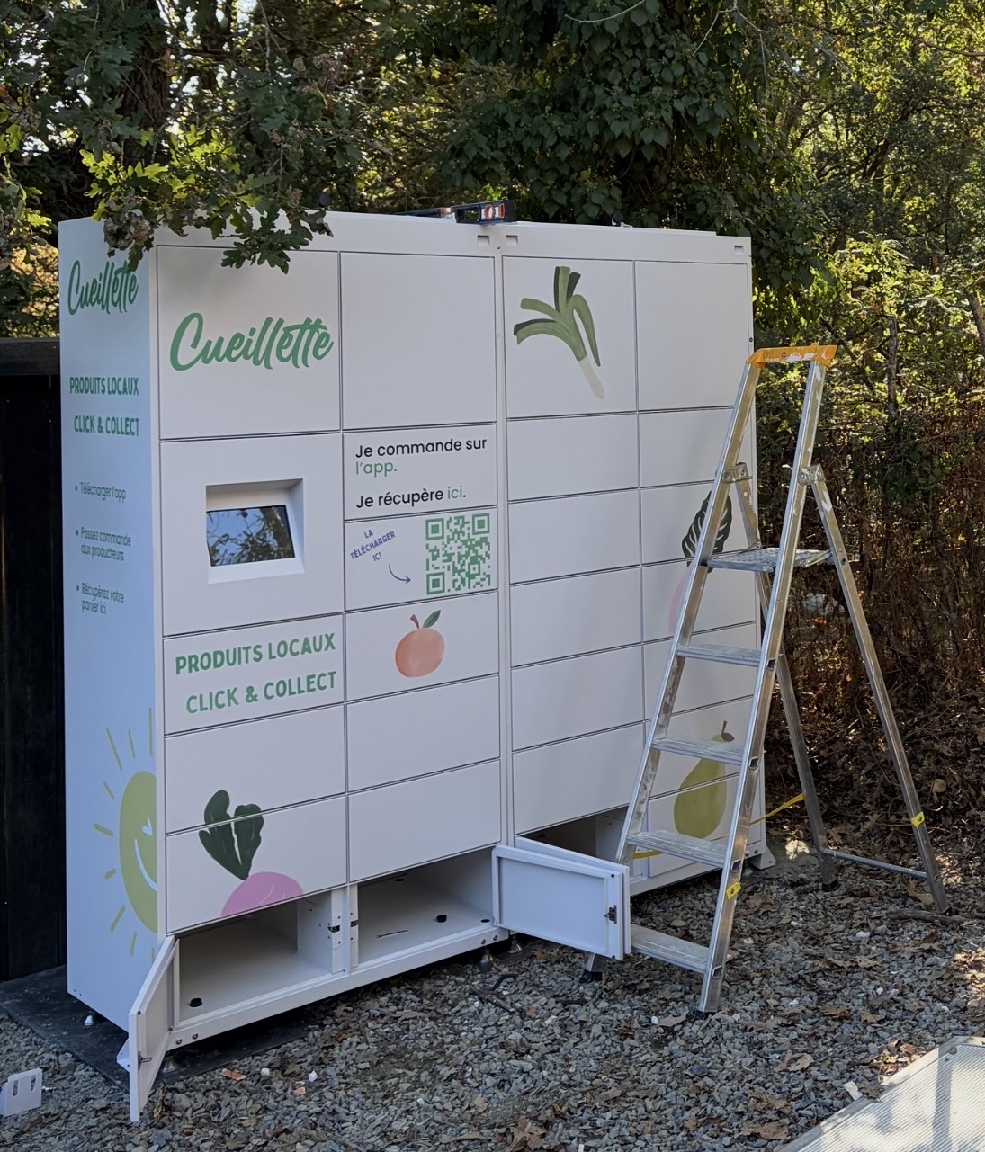 Casier Cueillette installé simplement sur site