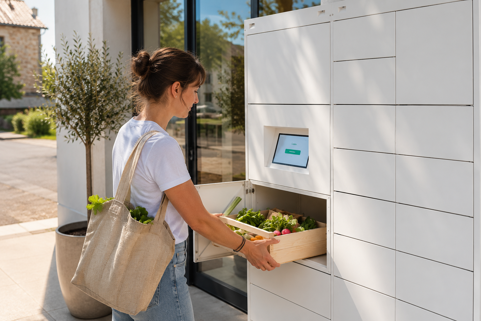 Casier installé dans un lieu accessible aux habitants